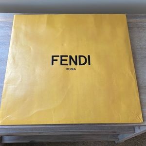 Fendi Yellow Large Shopping Bag